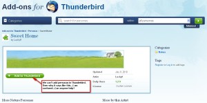 Website Errors, Thunderbird
